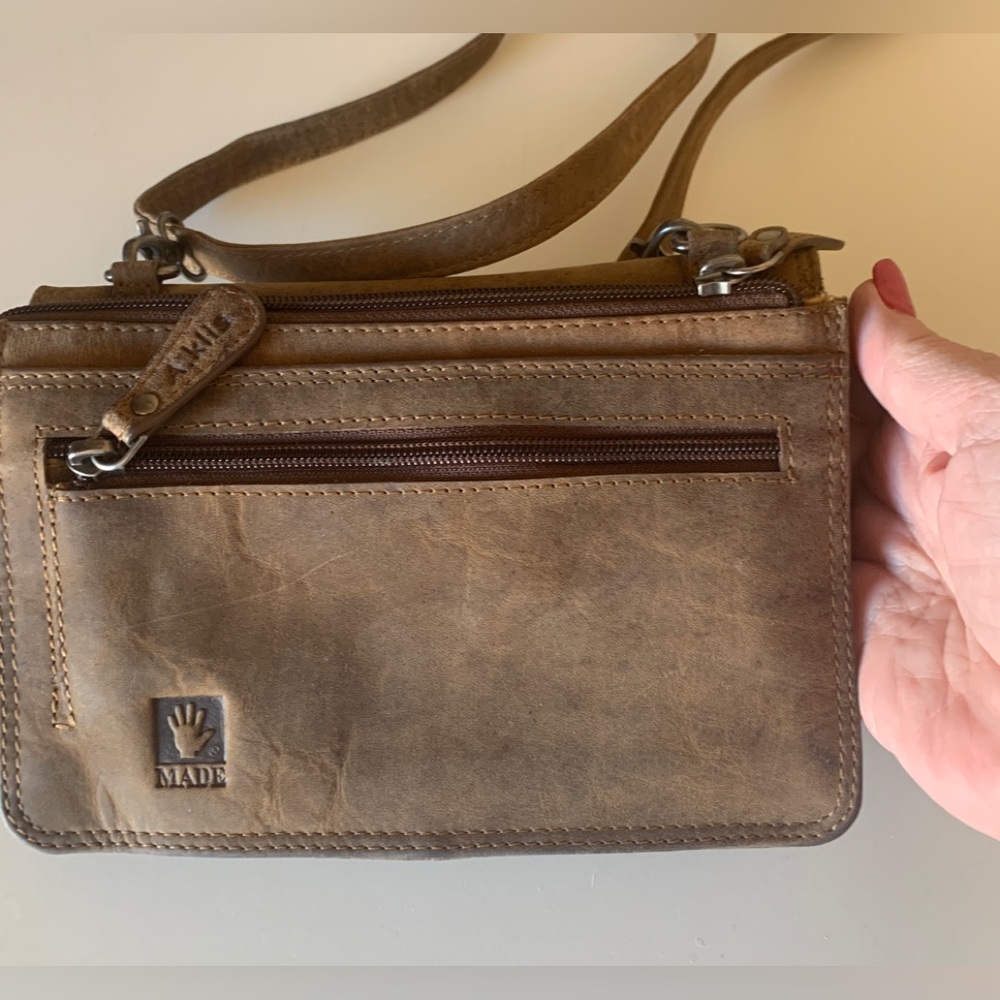 Adrian Klis handmade Brown Leather Crossbody Bag
